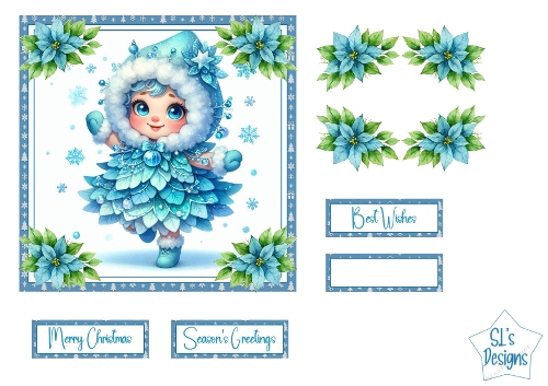  Baby Dressed as a Christmas Tree Card
