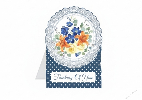 Thinking of You Floral Lace Card Kit