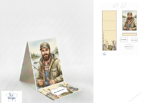 Fishing Day Gift Box – Printable Masculine Craft Kit
