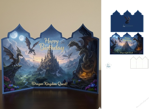Dragon Birthday Card – Twilight Kingdom & Epic Quest Adventure