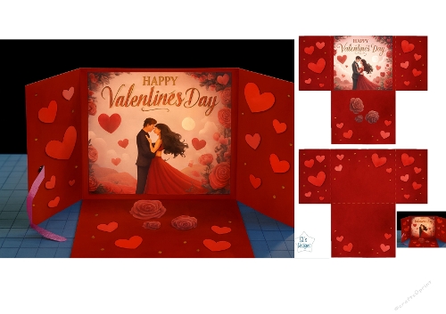 Romantic Pop-Up Box Card for Valentines Day – 3D Printable Craft