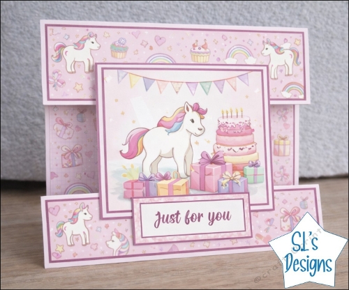 Magical Unicorn Pop-Up Birthday Card Topper