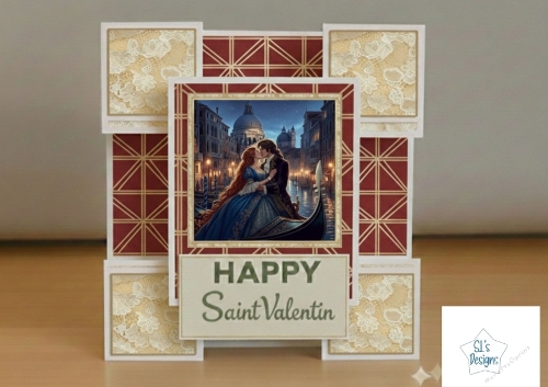 Venetian Romance Gondola Card for Valentines Day