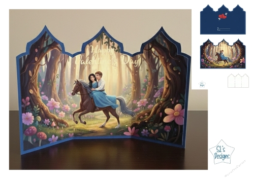 Enchanted Forest Romance Valentines Day Card – Medieval Horse Ride