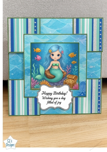 Magical Mermaid Birthday Card – Underwater Fantasy Printable