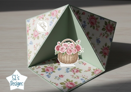 Rose Basket Pop-Up Birthday Card Kit