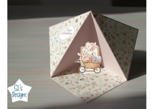 Floral Basket Pop-Up Birthday Card Kit