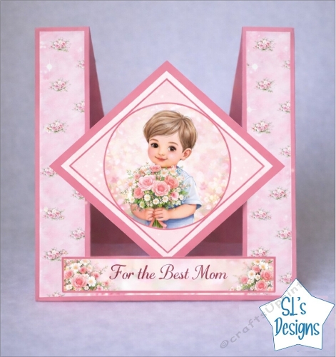 Mom Topper with Roses and Child