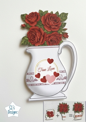 True Love Rose Pitcher Topper