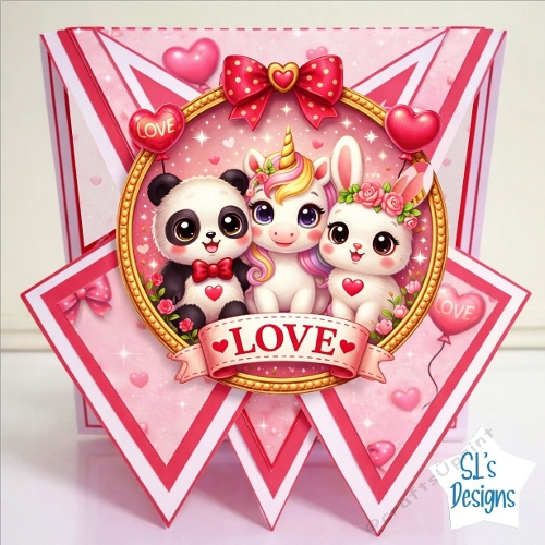 Cute Love Trio Card Front 