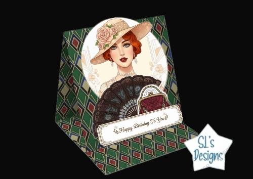 Vintage Elegant Lady Birthday Card for Women