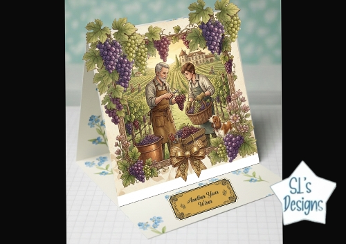 Another Year Wiser – Vineyard Harvest BirthdayAnniversary Card
