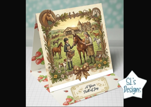  Rustic Horse Farm Greeting Card