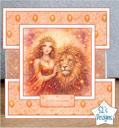 Leo Zodiac Birthday Card Kit