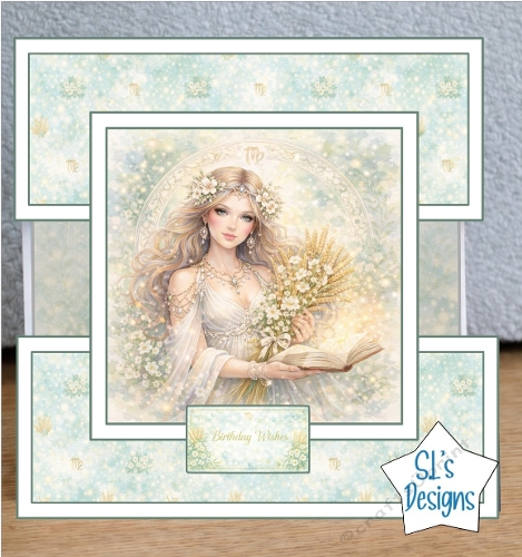 Virgo Zodiac Birthday Card Topper