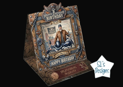 Motorbike Biker Birthday Card for Him
