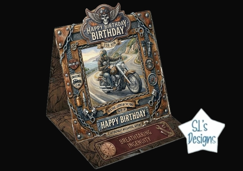 Motor Driving Birthday Card for Him