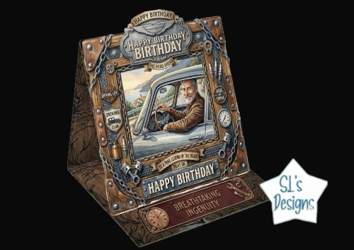 Classic Car Driving Birthday Card for Him