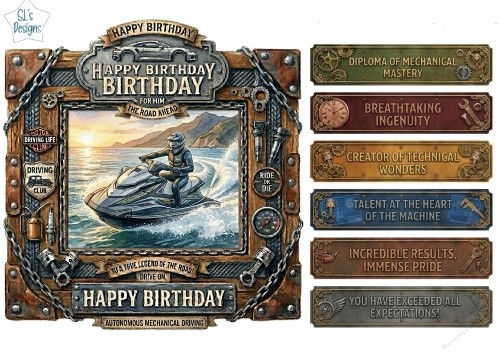 Jet Ski Adventure Birthday Card for Him 