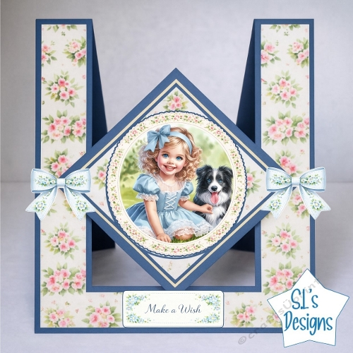 Girl And Dog Birthday Card Kit