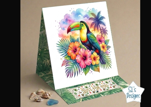 Tropical Toucan Just For You Card – Vibrant Printable Greeting Card for Any Occasion