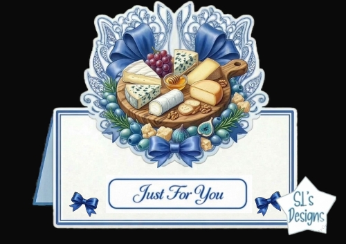 Elegant Cheese Platter Just For You Card Front