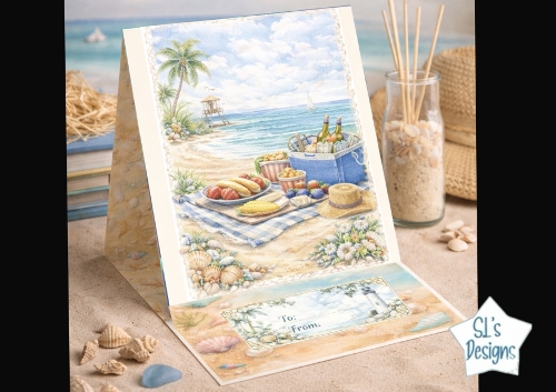 Beach Picnic Greeting Card – Coastal Summer Printable Card