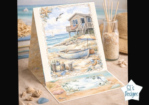 Beach House Greeting Card – Coastal Summer Printable Card