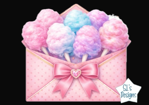 Pastel Cotton Candy Envelope & Whimsical Sweet Treat Printable