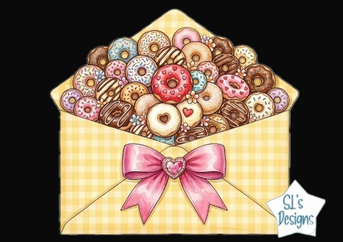 Pastel Donut Envelope & Whimsical Sweet Treat Printable (2)