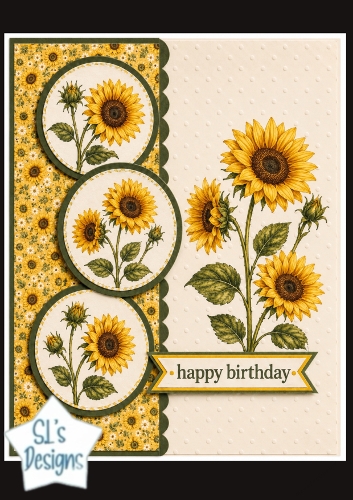 Sunflower Birthday Card Front – Bright & Cheerful Floral Happy Birthday Topper
