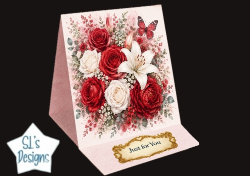 cup1444726_135813 - Red & White Rose Card Front – Elegant Floral Topper with Butterfly