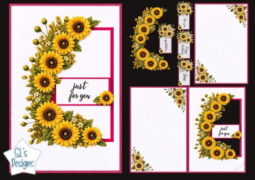 Sunflower Frame & Sentiment Set – Just For You Card Topper