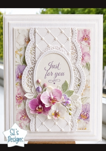 Elegant Orchid Just for You Card Topper