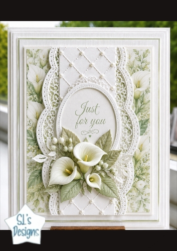 Elegant Calla Lily Just for You Card Topper