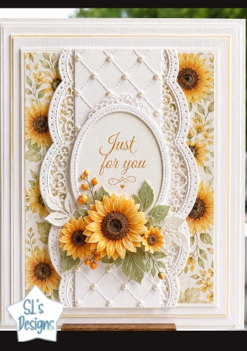 Sunny Sunflower Just for You Card Topper