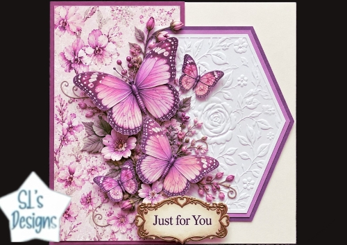 Lavender & Magenta Butterfly Floral Topper