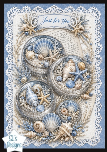 Elegant Coastal Seashell & Pearls Topper – Just for You