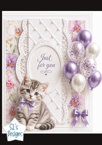 Lavender Orchid Kitten Topper – Just for You