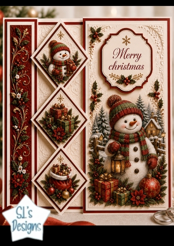 Snowman Christmas Diamond Trio