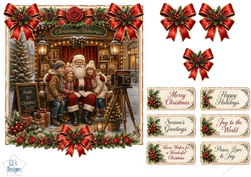 Santa Claus Christmas Memories Topper 