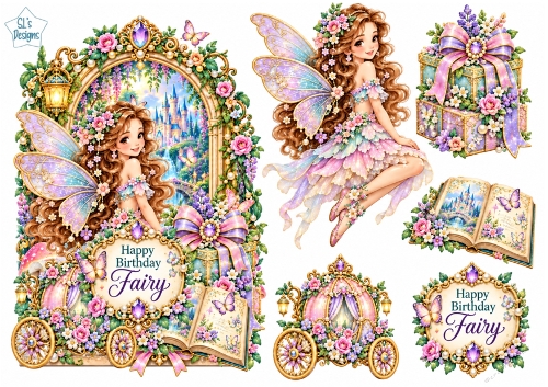 Fairy Castle Birthday Card Kit – Magical Fantasy Topper