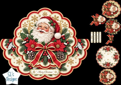 Santa Claus Luxury Christmas Topper Kit – Festive Holiday Frame