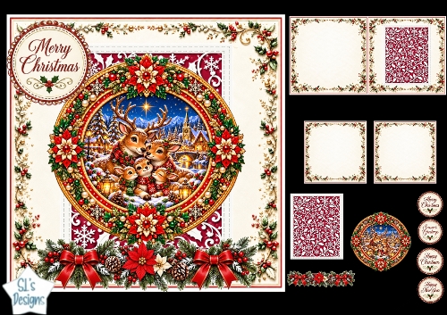 Luxury Christmas Reindeer Family