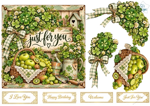 Lucky Shamrock Garden Frame Topper Kit