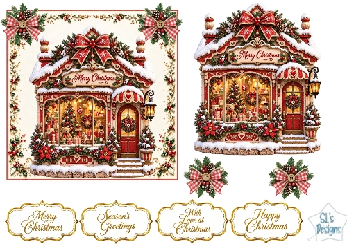 Christmas Toy Shop Decoupage Topper Kit