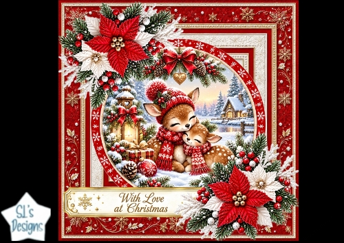 Christmas Deer Mom and Baby Luxury