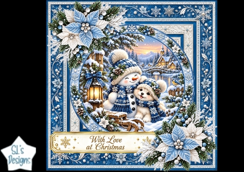 Snowman and Puppy Christmas Wishes