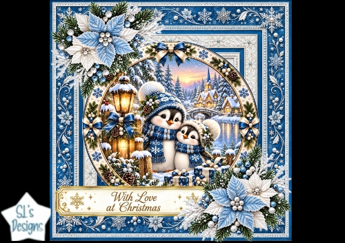Cute Christmas Penguin Pair Luxury