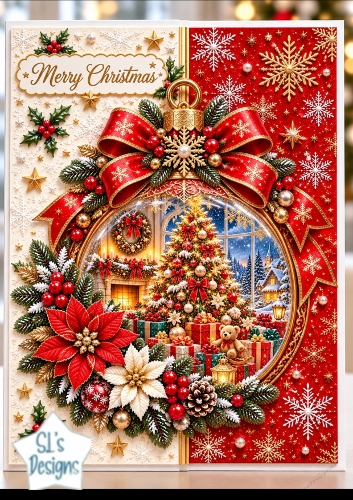 Luxury Christmas Tree Bauble Mini Kit - Festive Fireplace, Gifts,